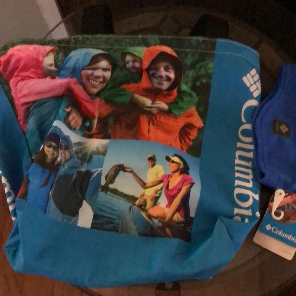 Columbia head band and tote bag